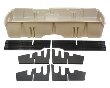 DU-HA Underseat Storage/Gun Case, Tan, For 2007-2013 Chevrolet Silverado/GMC Sierra 1500, 2007-2014 Silverado HD/Sierra HD, Crew Cab