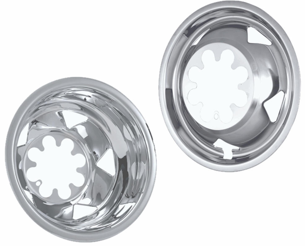 17_inch_8_Lug_For_2008-2010_Chevrolet_Silverado_3500_Chrome_Stainless_Wheel_Simulators_Without_Centers_Set_of_4