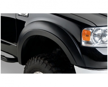 Bushwacker Extend-A-Fender Flares Black Smooth Finish 2-Piece Front Fits 2004-2008 Ford F150 Extend-A-Fender Style Flares 2pc - Black