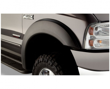 Bushwacker Extend-A-Fender Flares Black Smooth Finish 2-Piece Front Fits 1999-2007 Ford F250, F350, F450, F550 Super Duty Extend-A-Fender Style Flares 2pc - Black