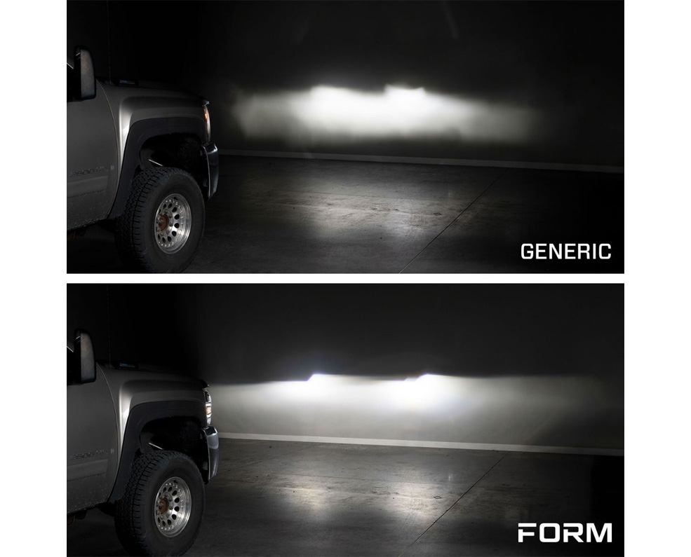 Form LED Projector Headlights, Pair, For 2007-2013 Chevrolet Silverado
