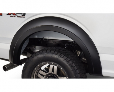 Bushwacker Extend-A-Fender Flares Black Smooth Finish 2-Piece Rear Fits 2015-2017 Ford F150 Styleside Extend-A-Fender Style Flares 2pc 67.1/78.9/97.6in Bed - Black
