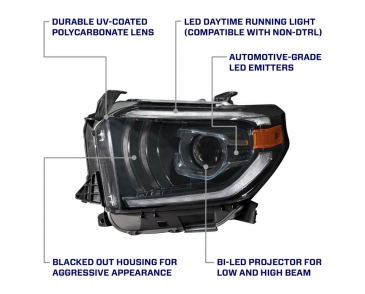 Form LED Projector Headlights, Pair, For 2014-2021 Toyota Tundra