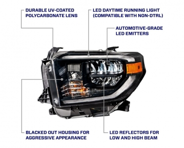 Form LED Reflector Headlights, Pair, 2014-2021 Toyota Tundra