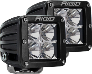RIGID Industries Flood, Surface Mount, Black, Pair, D-Series Pro