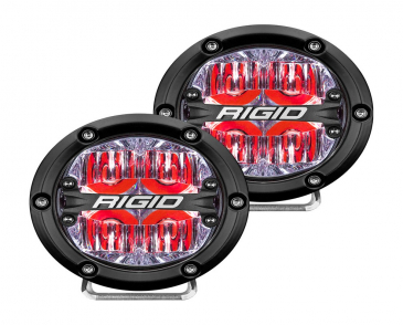 RIGID Industries 360-Series 4" LED, Off-Road Drive Beams, Red Backlight, Pair
