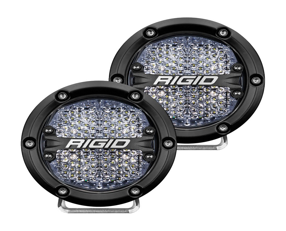 RIGID Industries 360-Series 4" LED Off-Road Diffused, White Backlights, Pair
