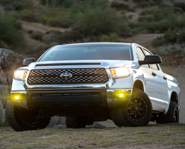 RIGID Industries Fog Light Mount Kit, For 2010-2020 Toyota Tundra/4Runner, 2016-2020 Tacoma W/1 Set 360-Series 4" SAE Yellow Lights