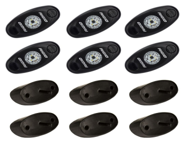 RIGID Industries A-Series Rock Light Kit, Red, Set Of 6 Lights