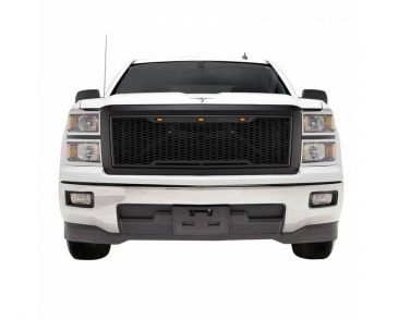 2014-2015 Chevy Silverado 1500 Matte Black ABS LED IMpulse Mesh Packaged Grille