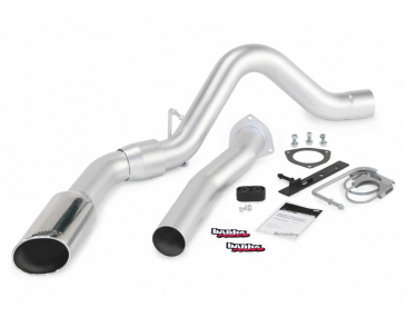 Banks Power Monster Exhaust System, Single Exit, Chrome Tip, For 2007-2010 Chevrolet Silverado/GMC Sierra 2500, 3500 6.6L Duramax Diesel LMM ECSB-CCLB