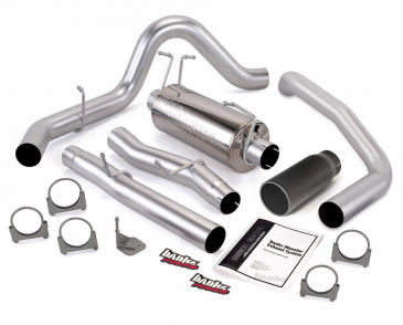 Banks Power Monster Exhaust System, Single Exit, Black Round Tip, For 2003-2007 Ford 6.0L ECLB