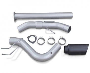 Banks Power Monster Exhaust System, Single Exit, Black Ob Round Tip, For 2017-2019 F250, F350 Ford Super Duty, 6.7L Diesel