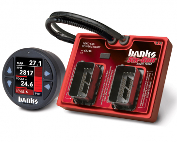 Banks Power Six-Gun Diesel Tuner W/Banks IDash 1.8 Super Gauge For 2003-2007 Ford 6.0L Trucks