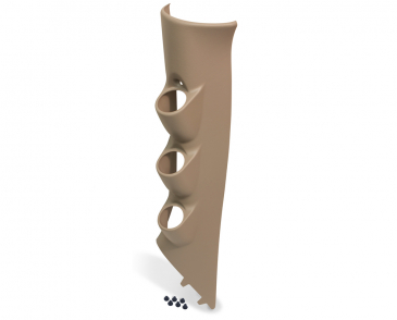 Banks Power Full Pillar 3 Gauge Mount, Tan, W/Fastener, For 2010-2011 Dodge Ram