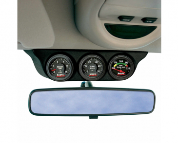 Banks Power Overhead Console Pod 3 Gauges For 2003-2007 Dodge Ram, 1999-2007 Ford F250, F350 Super Duty, Black