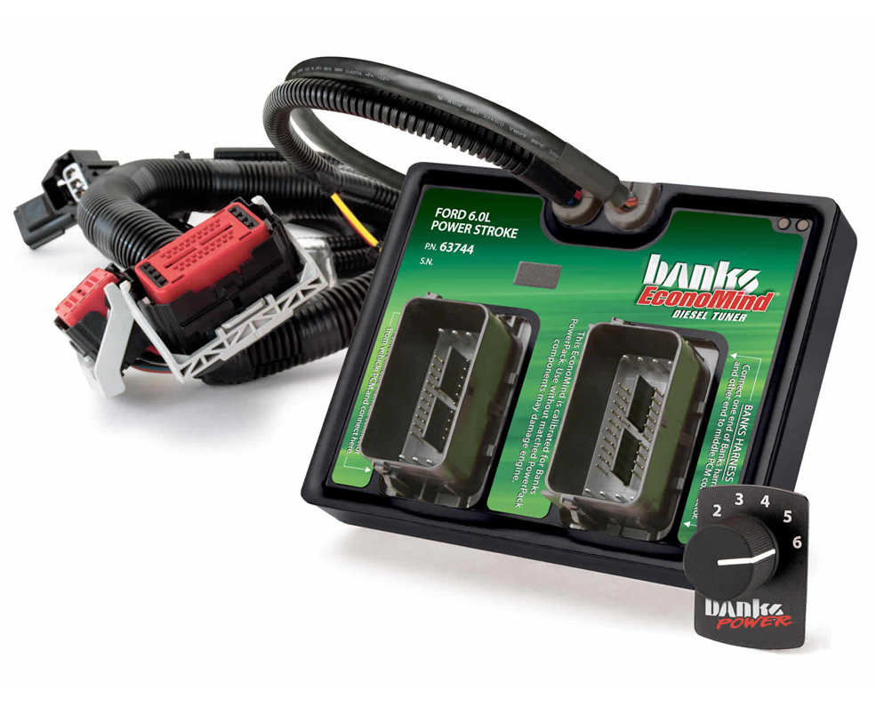 Banks Power Economind Diesel Tuner (PowerPack Calibration), W/Switch For 2003-2007 Ford 6.0L