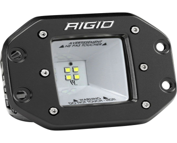 RIGID Industries 2"x2" 115 Degree DC Power Scene Light, Black Housing, Flush Mount