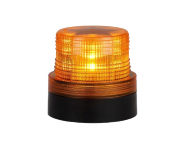 LED Amber Magnetic Battery Operated Flashing/Rotating Beacon