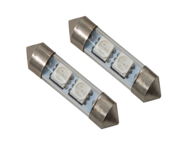 Diode Dynamics 36mm SMF2 LED Bulb, Red, Pair