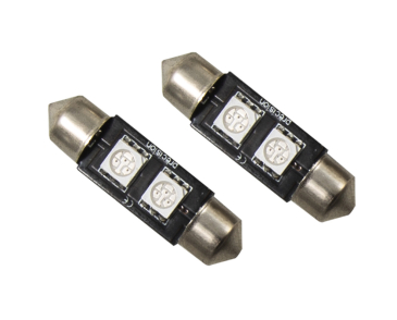 Diode Dynamics 36mm SMF2 LED Bulb, Amber, Pair