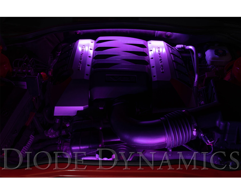 Diode Dynamics RGBW Engine Bay Strip Kit, 4pc, Multicolor
