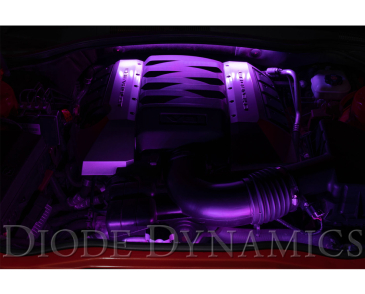 Diode Dynamics RGBW Engine Bay Strip Kit, 4pc, Multicolor