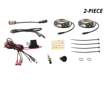 Diode Dynamics RGBW Engine Bay Strip Kit, 4pc, Multicolor