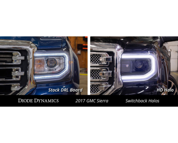 Diode Dynamics Switchback LED Halos, For 2016-2018 GMC Sierra 1500