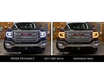Diode Dynamics Switchback LED Halos, For 2016-2018 GMC Sierra 1500