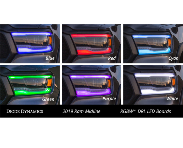 Diode Dynamics RGBW DRL LED Boards For 2019-2024 Ram 1500 Midline