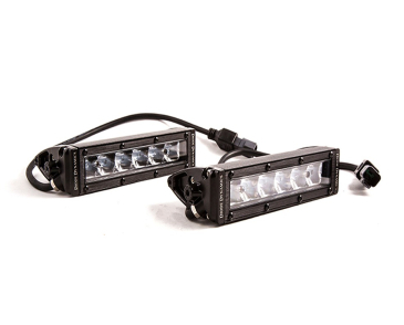 Diode Dynamics 6" Single Row Straight, SS6, LED Light Bars, White Wide, Pair