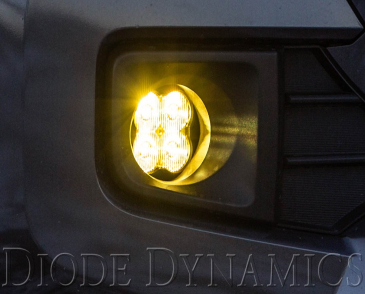 Diode Dynamics SS3 LED Fog Light Kit, Yellow SAE/DOT Fog Pro, For 2012-2023 Toyota Tacoma