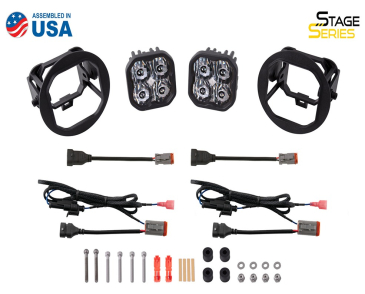 Diode Dynamics SS3 LED Fog Light Kit, Yellow SAE/DOT Fog Pro, For 2011-2014 Ford F150