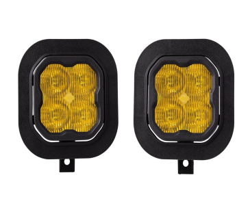 Diode Dynamics SS3 LED Fog Light Kit, Yellow SAE/DOT Fog Pro, For 2011-2016 Ford F250, F350 Super Duty