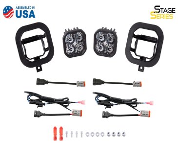 Diode Dynamics SS3 LED Fog Light Kit, Yellow SAE/DOT Fog Pro, For 2011-2016 Ford F250, F350 Super Duty