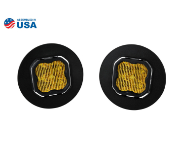 Diode Dynamics SS3 LED Fog Light Kit Yellow SAE/DOT Fog Sport, For 2007-2013 GMC Sierra 1500, 2500, 3500