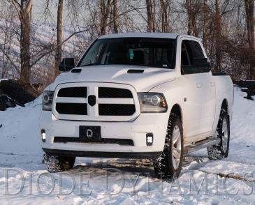 Diode Dynamics SS3 LED Fog Light Kit, White SAE/DOT Fog Sport, For 2013-2018 Ram 1500, 2019-2024 Ram 1500 Classic