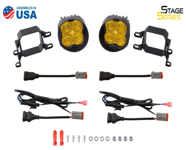 Diode Dynamics SS3 LED Fog Light Kit, Yellow SAE/DOT Fog Max, For 2016-2023 Toyota Tacoma