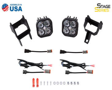 Diode Dynamics SS3 LED Fog Light Kit, Yellow SAE/DOT Fog Max, For 1999-2010 Ford F250, F350 Super Duty