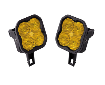 Diode Dynamics SS3 LED Fog Light Kit, Yellow SAE/DOT Fog Max, For 1999-2010 Ford F250, F350 Super Duty