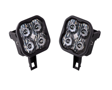 Diode Dynamics SS3 LED Fog Light Kit, Yellow SAE/DOT Fog Max, For 1999-2010 Ford F250, F350 Super Duty