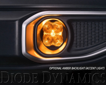 Diode Dynamics SS3 LED Fog Light Kit, Yellow SAE/DOT Fog Max, For 2013-2018 Ram 1500
