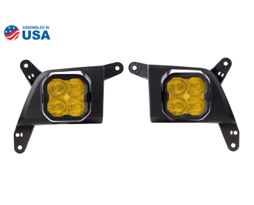 Diode Dynamics SS3 LED Fog Light Kit, Yellow SAE/DOT Fog Sport, For 2019-2021 Chevrolet Silverado 1500, 2020-2023 Chevrolet Silverado 2500, 3500