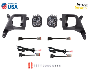 Diode Dynamics SS3 LED Fog Light Kit, White SAE/DOT Fog Pro, For 2019-2021 Chevrolet Silverado 1500, 2020-2021 Chevrolet Silverado 2500, 3500