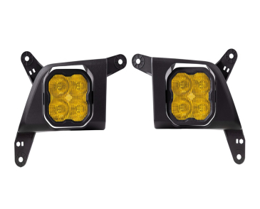 Diode Dynamics SS3 LED Fog Light Kit, Yellow SAE/DOT Fog Max, For 2019-2021 Chevrolet Silverado 1500, 2020-2023 Chevrolet Silverado 2500, 3500