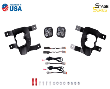 Diode Dynamics SS3 LED Fog Light Kit, White SAE/DOT Fog Pro, For 2016-2018 Chevrolet Silverado 1500. 2019 Chevrolet Silverado 1500 LD