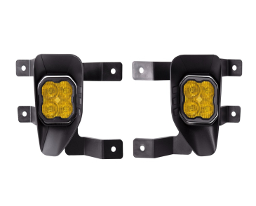 Diode Dynamics SS3 LED Fog Light Kit, Yellow SAE/DOT Fog Max, For 2016-2018 Chevrolet Silverado 1500, 2019 Chevrolet Silverado 1500 LD