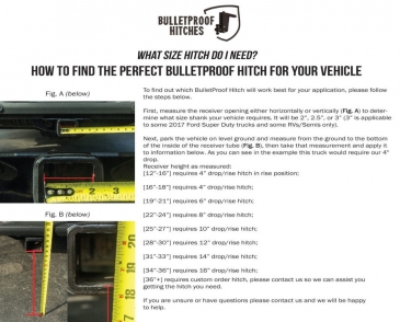 Bulletproof Hitches ED2012 2.0" Extreme Duty 12" Drop/Rise