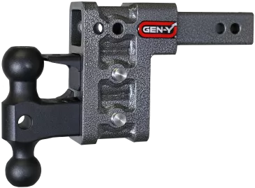 MEGA-DUTY 2" Shank 5" Drop 2K TW 16K Hitch & GH-051 Dual-Ball & GH-032 Pintle Lock